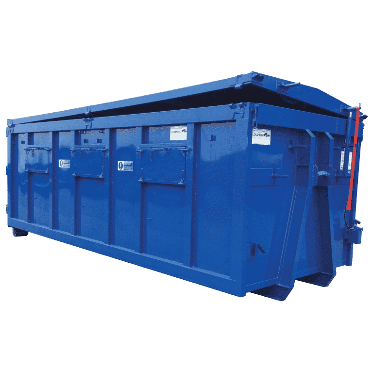 Container scarrabili blu doppia apertura tetto